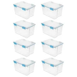 Sterilite 54 Quart Clear Plastic Stackable Storage Container Box Bin With Air Tight Gasket Seal Latching Lid Long Term Organizing Solution 17 Sterilite 54 Quart Clear Plastic Stackable Storage Container Box Bin With Air Tight Gasket Seal Latching Lid Long Term Organizing Solution -HOMCOM Store GUEST 00a8d29c 55e4 45ba 8804 1e740ace1547