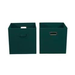 Household Essentials 2pc 12" X 13" Fabric Storage Bin Set -HOMCOM Store GUEST 012a4695 f79d 4fb4 bd38 5ee12a5cd297