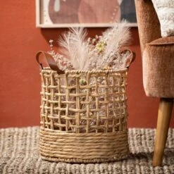 16.5"H Sullivans Open Weave Handled Baskets Set Of 3, Natural -HOMCOM Store GUEST 01b57fc6 cb92 42cc a247 0746aafd9e86
