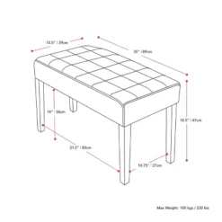 California Fabric Tufted Bench - CorLiving 17 California Fabric Tufted Bench - CorLiving -HOMCOM Store GUEST 01dc4125 8d73 4dde 9a07 d5a210d10830