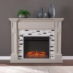 Talsham Base Electric Fireplace With Marble Surround Gray - Aiden Lane 11 Talsham Base Electric Fireplace With Marble Surround Gray - Aiden Lane -HOMCOM Store GUEST 02788c6a f57d 4510 aa4f ce08a05b00b3