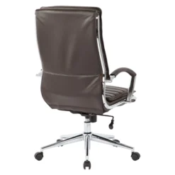 High Back Manager's Faux Leather Chair With Chrome Base - OSP Designs -HOMCOM Store GUEST 02abd96e db28 463e 8256 87028a1dbf39