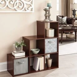 ClosetMaid 3 Tier Free Standing Wooden Cubical Organizer With 6 Cubes Slotted Design For Added House Storage, Dark Cherry (2 Pack) -HOMCOM Store GUEST 02efd4c1 660d 4965 a7df db987d271278