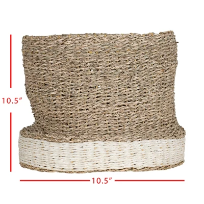 White Rope & Seagrass Basket - Foreside Home & Garden 7 White Rope & Seagrass Basket - Foreside Home & Garden - Image 5