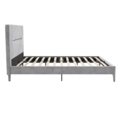 Westerleigh Upholstered Platform Bed With Minimalist Tufted Headboard Light Gray - CosmoLiving By Cosmopolitan -HOMCOM Store GUEST 056927ae ee36 4fc2 bc56 7ce2f645b003