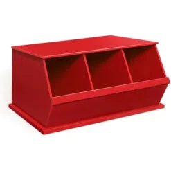 Badger Basket Three Bin Stackable Storage Cubby