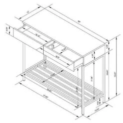 Loring Console Table Vintage Oak - Threshold™ -HOMCOM Store GUEST 075b98e6 c284 4a77 b0d1 c62136fa3cfb