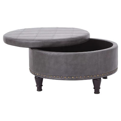 Augusta Ottoman Pewter - OSP Home Furnishings 3 Augusta Ottoman Pewter - OSP Home Furnishings