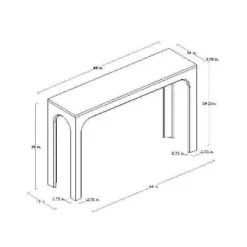 Thetford Console Table Gray - Threshold™ Designed With Studio McGee -HOMCOM Store GUEST 094e781e 9ba9 4573 90e2 20870689eed5