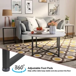 Costway Coffee Table Set Of 3 Modern Faux Metal Frame For Living Room Apartment 20 Costway Coffee Table Set Of 3 Modern Faux Metal Frame For Living Room Apartment -HOMCOM Store GUEST 0a075c4a 8347 495c a52f 8768c41fe511