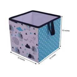 Bacati - Woodlands Aqua/Navy/Gray Boys Cotton Storage Box Small -HOMCOM Store GUEST 0a15278a 45ac 4b45 9488 7eb103719356