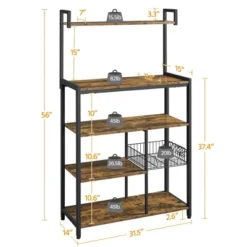 Yaheetech Utility Kitchen Storage Rack With 4 Shelves -HOMCOM Store GUEST 0b3cfdc0 467a 44ea 93e3 99e5e53ac7c6
