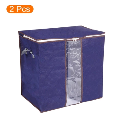 Unique Bargains Storage Bag Comforters Bags Foldable Containers With Handle & Zipper 4 Unique Bargains Storage Bag Comforters Bags Foldable Containers With Handle & Zipper - Image 2