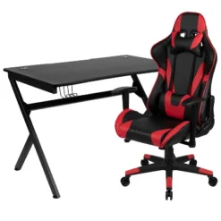 Flash Furniture Gaming Desk And Reclining Gaming Chair Set With Cup Holder, Headphone Hook & 2 Wire Management Holes 27 Flash Furniture Gaming Desk And Reclining Gaming Chair Set With Cup Holder, Headphone Hook & 2 Wire Management Holes -HOMCOM Store GUEST 0b74ba46 4ebe 48e7 9b1e 9284656bc862