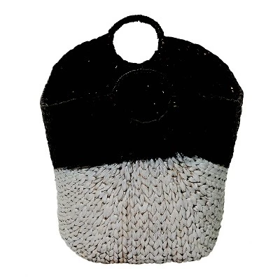 CosmoLiving By Cosmopolitan 19" X 22" X 17" Sea Grass Contemporary Storage Basket Black 6 CosmoLiving By Cosmopolitan 19" X 22" X 17" Sea Grass Contemporary Storage Basket Black - Image 4