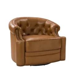Flavio 32.75'' Wide Genuine Leather Swivel Chair | ARTFUL LIVING DESIGN -HOMCOM Store GUEST 0bfa1ee3 4330 4f17 9e97 b0f024808c49