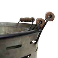 Set Of 3 Galvanized Metal & Wood Baskets - Foreside Home & Garden 12 Set Of 3 Galvanized Metal & Wood Baskets - Foreside Home & Garden -HOMCOM Store GUEST 0c1dffbc 5f14 4542 819d 1e7afcd0203e