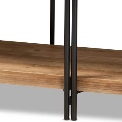 Tarah Wood Console Table Brown/Black - Baxton Studio 6 Tarah Wood Console Table Brown/Black - Baxton Studio - Image 4