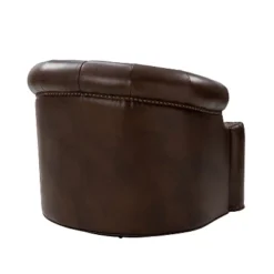 Flavio 32.75'' Wide Genuine Leather Swivel Chair | ARTFUL LIVING DESIGN -HOMCOM Store GUEST 0cb848e8 2317 4ba6 b386 ee31bff083b2