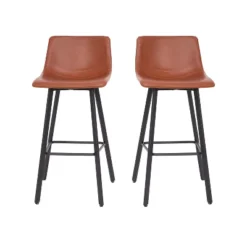 Flash Furniture Caleb Modern Armless 30 Inch Bar Height Commercial Grade Barstools With Footrests And Matte Iron Frames, Set Of 2 -HOMCOM Store GUEST 0d5937ea af04 4dfe b32a 0ad21814a92a