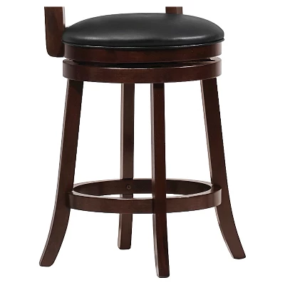 Wolcott Swivel 24" Counter Height Barstool - Charcoal Heather - Inspire Q 4 Wolcott Swivel 24" Counter Height Barstool - Charcoal Heather - Inspire Q - Image 2