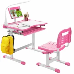 Costway Height Adjustable Kids Study Table And Chair Set W/Bookstand & Light Pink/Light Blue 23 Costway Height Adjustable Kids Study Table And Chair Set W/Bookstand & Light Pink/Light Blue -HOMCOM Store GUEST 0dfd01e3 2ccd 4d1a 9b15 86da777734ed