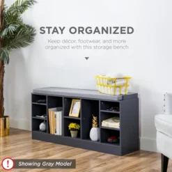 Best Choice Products 46in Shoe Storage Organization Rack Bench For Entryway, Bedroom W/ Padded Seat, 10 Cubbies - White 12 Best Choice Products 46in Shoe Storage Organization Rack Bench For Entryway, Bedroom W/ Padded Seat, 10 Cubbies - White -HOMCOM Store GUEST 0f663f73 31c0 4105 a6f2 606e164762f1