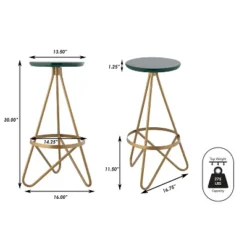 JONATHAN Y Spiroa Modern Industrial Metal Backless Circular Bar Stool -HOMCOM Store GUEST 0ffe6a54 8c2b 4e28 b4ff b4d6f0d32004