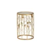 Anaya Glam Brushed Metal And Glass Leaf Accent End Table Gold - Baxton Studio -HOMCOM Store GUEST 1151f0b2 159d 4ac3 8332 a58c6c4a4d6b