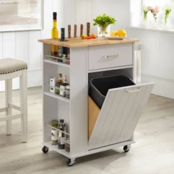 Lima Kitchen Cart Gray - Buylateral -HOMCOM Store GUEST 12808fc2 d7ed 4e9c 8b43 74072661f9f3