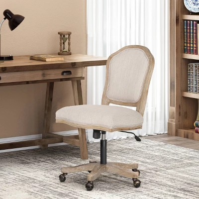 Scilley French Country Upholstered Swivel Office Chair - Christopher Knight Home 3 Scilley French Country Upholstered Swivel Office Chair - Christopher Knight Home