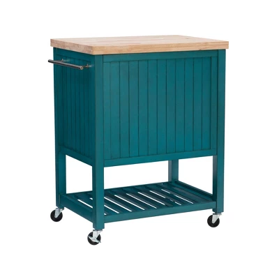 Abigail Kitchen Cart Teal - Powell Company 10 Abigail Kitchen Cart Teal - Powell Company - Image 8