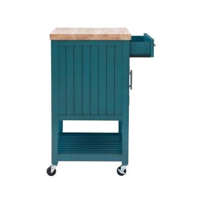 Abigail Kitchen Cart Teal - Powell Company 8 Abigail Kitchen Cart Teal - Powell Company - Image 6
