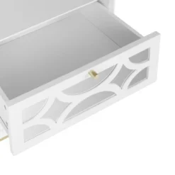 Averina 2 Drawers 45° Splicing White Mirror Front Nightstand With Storage -The Pop Home 15 Averina 2 Drawers 45° Splicing White Mirror Front Nightstand With Storage -The Pop Home -HOMCOM Store GUEST 13cbf054 dc94 488f ae99 063240564463
