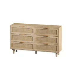 6-Drawer Rattan Dresser For Living Room And Bedroom, Natural - ModernLuxe 14 6-Drawer Rattan Dresser For Living Room And Bedroom, Natural - ModernLuxe -HOMCOM Store GUEST 14dfb5e8 1b48 47d6 995e 7335ca718fd9