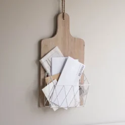 White Metal, Wood & Jute Wall Basket - Foreside Home & Garden 12 White Metal, Wood & Jute Wall Basket - Foreside Home & Garden -HOMCOM Store GUEST 14f33582 c150 4a75 bc48 767413e59cc0