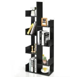 Costway 8-Shelf Bookcase Modern Tree Bookshelf Storage Decor Freestanding White/Black 23 Costway 8-Shelf Bookcase Modern Tree Bookshelf Storage Decor Freestanding White/Black -HOMCOM Store GUEST 15e212e8 7939 4f7a ba87 437de165af16