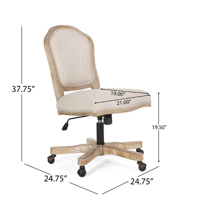 Scilley French Country Upholstered Swivel Office Chair - Christopher Knight Home 16 Scilley French Country Upholstered Swivel Office Chair - Christopher Knight Home - Image 14