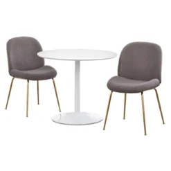 3pc Shaun Modern Dining Set - Lifestorey -HOMCOM Store GUEST 16aa40c4 3883 4f73 8b05 af49386fc0c9