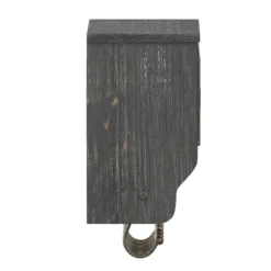 Emma And Oliver Rustic Country Wall Mounted Shelf With 5 Adjustable Sliding Hooks And Three Wire Storage Baskets -HOMCOM Store GUEST 16b538c1 bf78 4179 afbf a85e360caed0