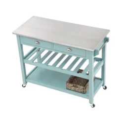 Colorado Kitchen Island With Stainless Steel Top Blue - Boraam 8 Colorado Kitchen Island With Stainless Steel Top Blue - Boraam -HOMCOM Store GUEST 17411b20 41fa 43fe a6d0 a492699e8d30