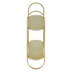 20" 2 Tier Warm Metal Hanging Bracket Wall Mounted Shelf Gold - Danya B. -HOMCOM Store GUEST 17460281 e57b 4c0b 99f6 cdab78de4051