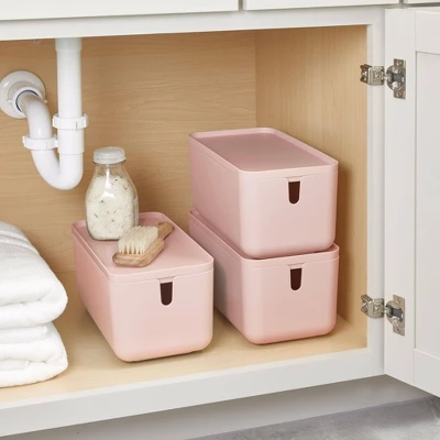 Cade Lidded Storage Bin Blush - IDESIGN 5 Cade Lidded Storage Bin Blush - IDESIGN - Image 3