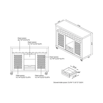 Iohomes Willis Industrial Dining Buffet Black - HOMES: Inside + Out 6 Iohomes Willis Industrial Dining Buffet Black - HOMES: Inside + Out - Image 4