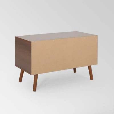 Pickfair Mid-Century Modern 2 Door Cabinet Walnut/White - Christopher Knight Home 7 Pickfair Mid-Century Modern 2 Door Cabinet Walnut/White - Christopher Knight Home - Image 5