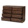 Cormac Wood And Metal 8 Drawer Dresser Walnut Brown/Gold - Baxton Studio -HOMCOM Store GUEST 1891f1c0 aca4 4d62 bf27 dcc8bc03dd8f