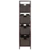 54.8" 5pc Leo Storage Shelf With Baskets Espresso/Chocolate - Winsome -HOMCOM Store GUEST 18adb99d 4afc 4930 91f5 191a33c088a0