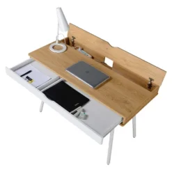 Modern Multi Storage Computer Desk With Storage Beige/White - Techni Mobili -HOMCOM Store GUEST 18c3bdb1 a655 4808 b2c2 e69809df22f8