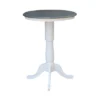 Ronin Round Pedestal Table White/Heather Gray - International Concepts -HOMCOM Store GUEST 192f91de 4faa 4f37 a47b 57493fc34bc4