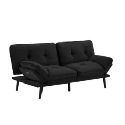 Finley Convertible Futon Sofa Bed Black - Serta 19 Finley Convertible Futon Sofa Bed Black - Serta -HOMCOM Store GUEST 195b3815 37e6 4706 9d30 83892f388a69